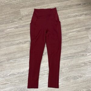 Beyond Yoga High-Waisted Burgundy Leggings